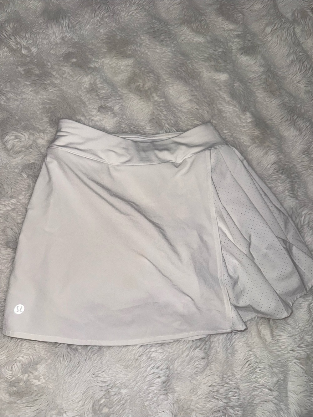 lululemon athletica White Circle Skater Athletic Skirt with Perforated Panel